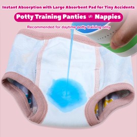 MOEMOE BABY Training Underwear 10 Packs Absorbent Potty Training Pants for Boys and Girls Cotton Pee Pants 6T Pink