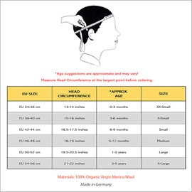 Ecoable Kids Balaclava: Merino Wool Winter Hat with Neck Gaiter Warmer, 9 Months – 5 Years (EU 46-48/9-12 Months, Navy Blue)