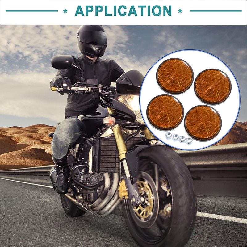 ACROPIX M6x1.0 Orange Plastic Universal Motorcycle Bicycle Round Screw Mount