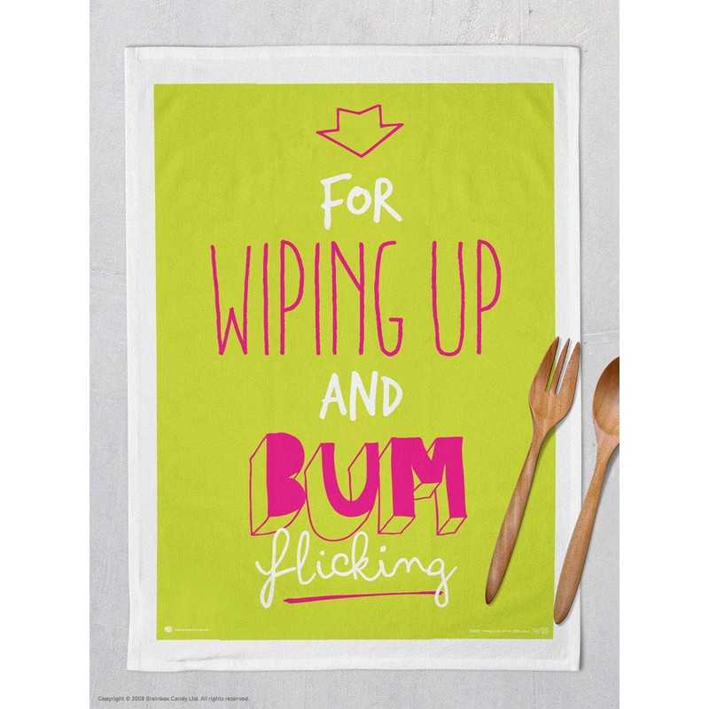 Brainbox Candy Bum Flicking Tea Towel