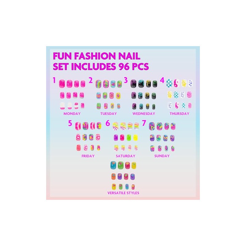 Townley Girl Uñas Press-On 96 pzas 3D que Brillan en