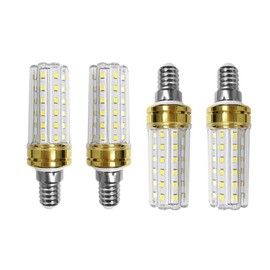 K JINGKELAI E14 LED Corn Bulbs 12W LED Candelabra Light Bulbs 100W Incandescent Bulbs Equivalent 12W LED Candle Bulbs,Daylight White 6000K,E14 Small Base,Non-Dimmable,Pack of 4
