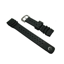 Seiko DB70BP Urethane Band, 0.8 inches (20 mm), Black, Single band, sports