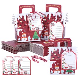 TsunNee 30PCS Christmas Party Gift Boxes, Christmas Paper Candy Boxes, Novelty Gift Packaging Decor for Christmas Party Advent Calendar DIY