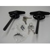 Truck Cap Cover Shell Topper Window T-Handle Lock Kits/Black/Twin Pack