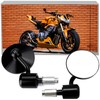 goodfitment - Bar End Motorcycle Mirrors, Universal Round 7/8" Handle
