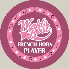 CafePress French Horn Player WB Pink Circle Canvas Tote Top Zipper Closure