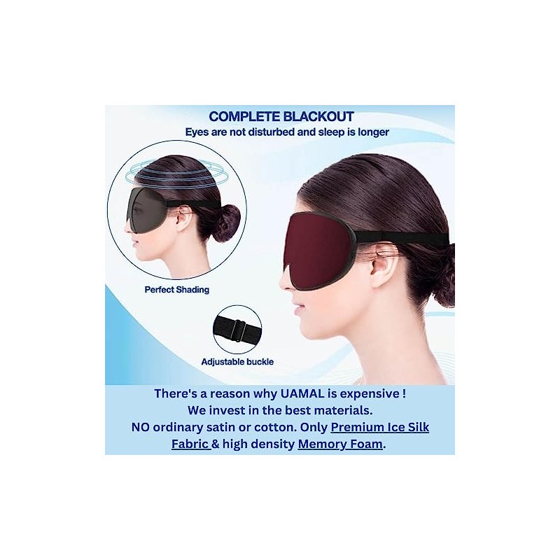 UAMAL UAMAL 3D Eye Mask, Sleep Mask,100% Blackout Eyelash Extension