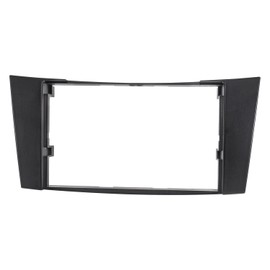 tomzz Audio 2434-004 Double DIN Radio Fascia Set Compatible with Mercedes E-Class W211 Black with Quadlock Adapter ISO DIN Antenna Adapter