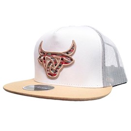 LOST CALF 3D Logo White Aztec Print - Hats Cap