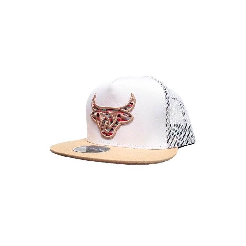LOST CALF 3D Logo White Aztec Print - Hats Cap