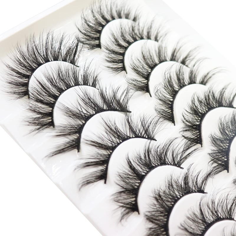 DAODER False Eyelashes Faux Mink Lashes Fluffy Wispy Lashes Natural