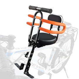 OUSEXI Child Bike Seat - Front Mount, Kids Bike Seat for Adult Bike,Retractable Baby Bike Seat Front Mounted, Toddler Bike Seat for Children 2~6 Years (with Crossbar-C)