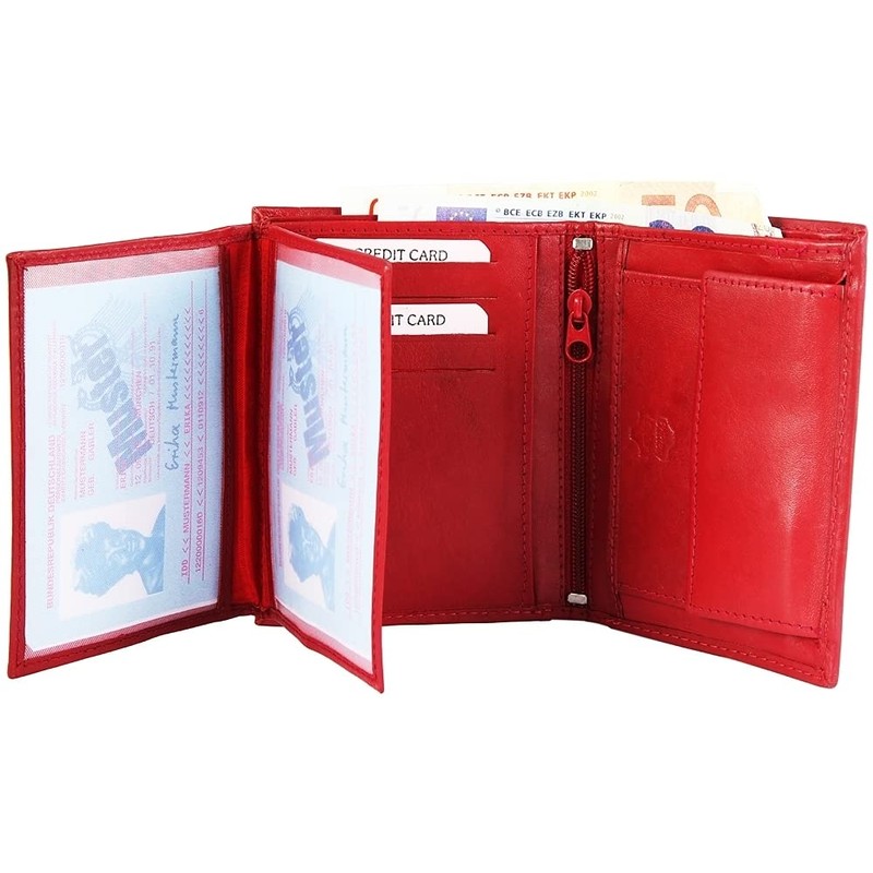 Akzent 3000314 Men's Wallet Real Leather Portrait Format 12 x
