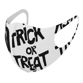 igsticker 013521 013521 Halloween Pumpkin Ghost Design Mask 2 Piece Polyester Washable Cloth Mask Unisex