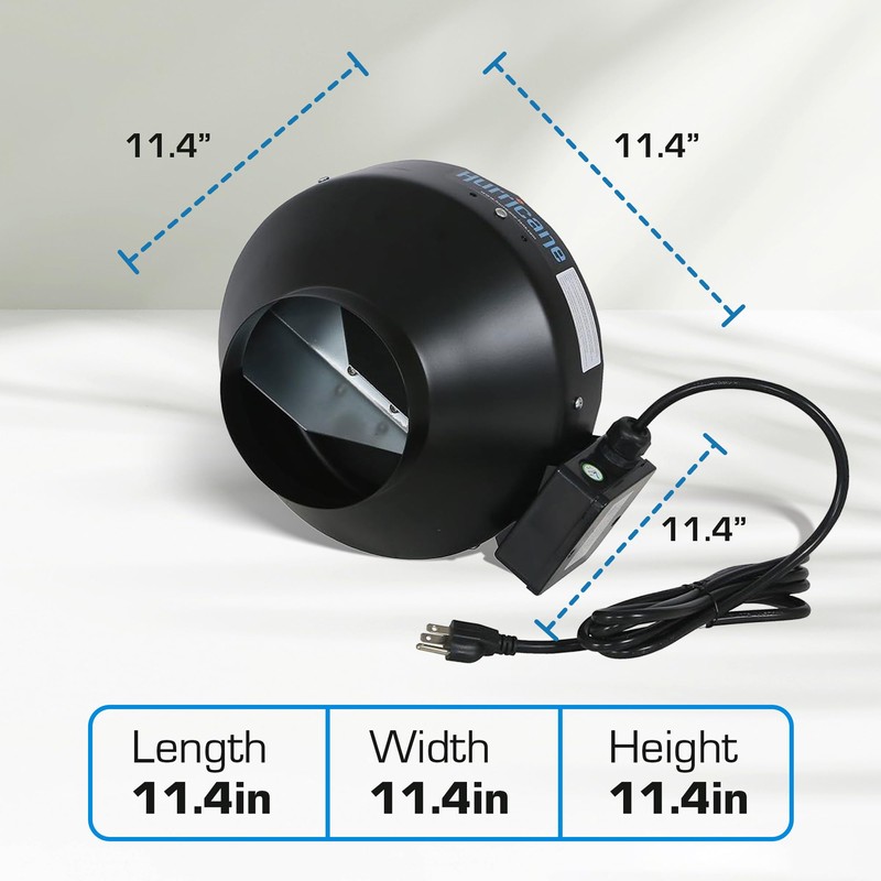 Hurricane Commercial Grade Inline Fan For Phresh & Black Ops