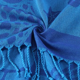 6 Packs Oversized Cotton Turkish Beach Towels Set 74"x38" Extra Large Sand Free Quick Dry Absorbent Swim Bath Pool Towel Travel Blanket Adult Essentials Accessories Vacation Multi Shark Turtle Stuff