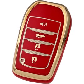 Tautrophen Key Fob Cover Fit for Toyota Camry Mirai 2025 Crown Corolla Grand Highlander Tundra Venza Sequoia