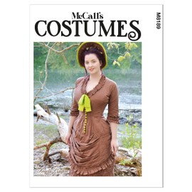 McCall's Misses' Dress, 1881 Top and Skirt Sewing Pattern Kit, Code M8189, Sizes 6-8-10-12-14, Multicolor