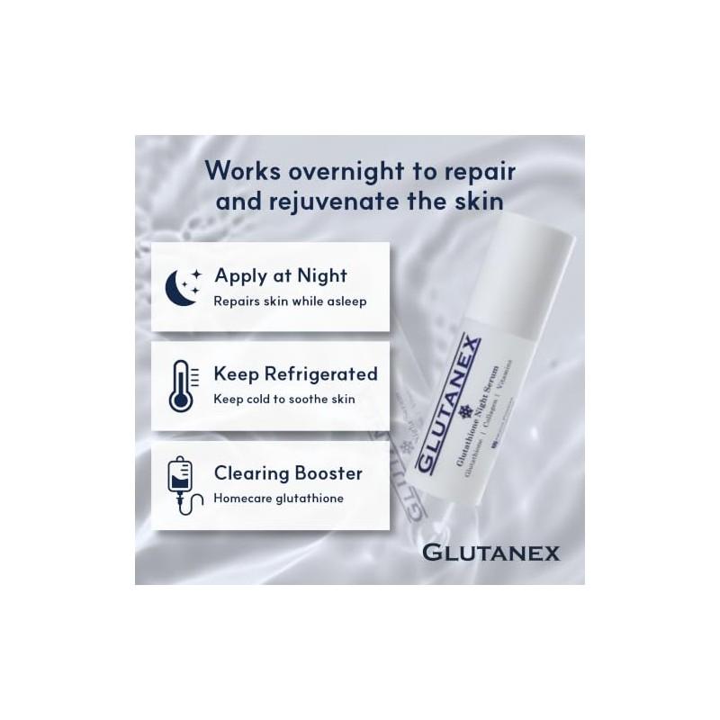 Glutanex™ Night Serum SUERO DE NOCHE/Antioxidación, Firmeza, Elasticidad, Nutrición/De Corea
