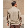Yousify Mens Quarter Zip Sweatshirts Long Sleeve Stand Collar Casual