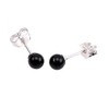 Trustmark 925 Sterling Silver 4mm Black Onyx Ball Stud Post