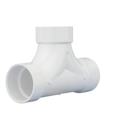 Charlotte Pipe 3" Two-Way Cleanout Pipe Fitting - Schedule 40 PVC DWV (Drain, Waste and Vent) Durable, Easy to Install, High Tensile and Sound Deadening for Home or Industrial Use (Single Unit)