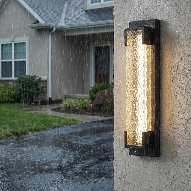 Hyunbae Outdoor Wall Light, 18.9" Large LED Modern Outdoor Wall