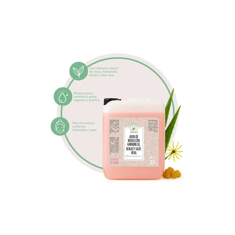 Agua De Rosas Con Hamamelis, Benjuí & Aloe Vera (10