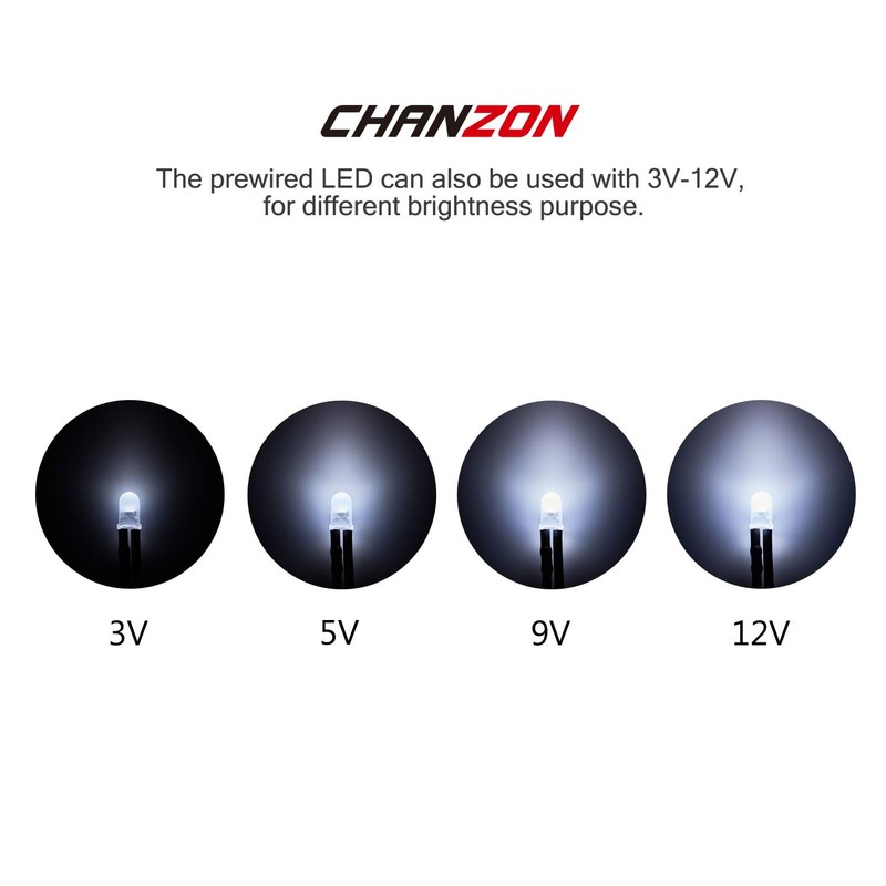 CHANZON [UL Cable] Pack of 5 8 mm Panel Mount