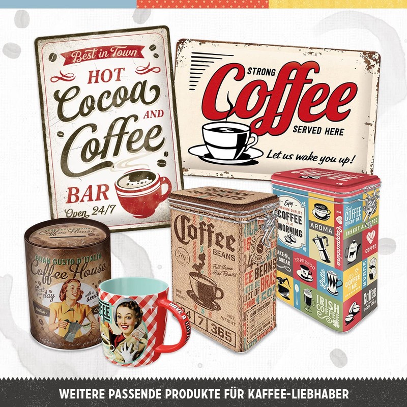 Nostalgic-Art Retro Coffee Tin 1.3 Litre Hot Coffee Now -