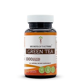 Secrets of the Tribe Green Tea 60 Capsules, Made with Vegetable Capsules and Green Tea, Matcha (Camellia sinensis) Dried Leaf (60 Capsules)
