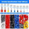 Ferrule Crimping Tool Kit, Self-Adjusting Hex Wire Crimping Pliers for