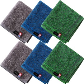 imaa Imabari Towel Handkerchief, Easy Carry Hand Towel, 100% Cotton, Made in Japan, Certified Quality, Vacuum Packed, Colors: Assorted Mixed Colors, Count: 6