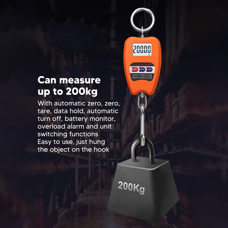 Portable Digital Hanging Scale with LCD Screen, Accurate Multifunctional Handheld