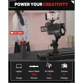 IFOOTAGE PD140H Battery Grip 140W, 27000mAh Portable Power Bank for Cameras, Nano Sliders, Video Lights, Laptops, PD 3.1 Fast Charging, All-in-One Power Solution, Ideal for Professional Creators