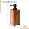 Wood Soap Dispenser, 400ml Wooden Foaming Soap Dispenser for Bathroom,