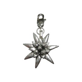 Kiola Designs Edelweiss Flower Pendant Zipper Pull Charm