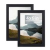 2PCS Photo Picture Frame 4x6 inch, Wooden Freestanding and Wall