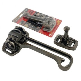Tank Black Entryway Security Latch with Double Lock Latch