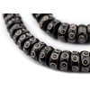 TheBeadChest Black Carved Eye Disk Bone Mala Beads (12mm)