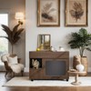 Merax 35.5'' Walnut Sideboard for Cat Lover, 2 in 1
