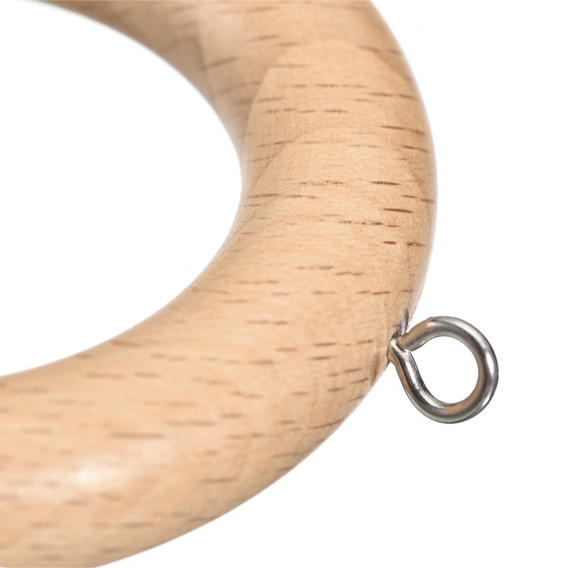 sourcing map 6Pcs Wooden Curtain Drapery Rings, 2.75 Inch Curtain