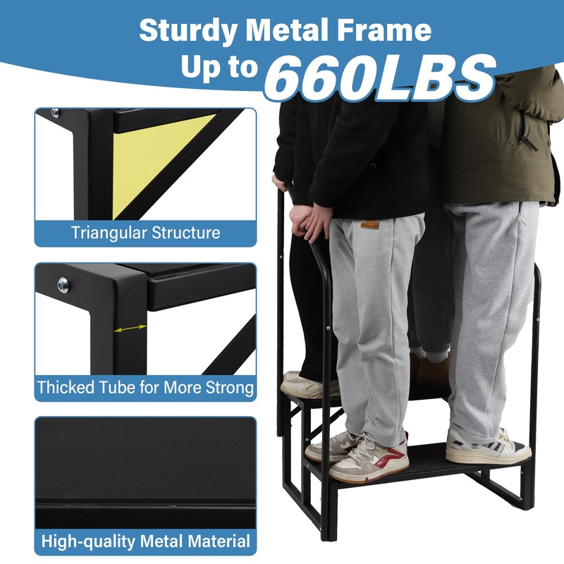 RV Steps w/Dual Handrails, 2 Step Spa Hot Tub Steps