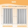 River Dream Grey Cotton Blend Shower Curtain with Snap in