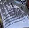 Reversed Distressed Usa American Flag hood Decal compatible with any
