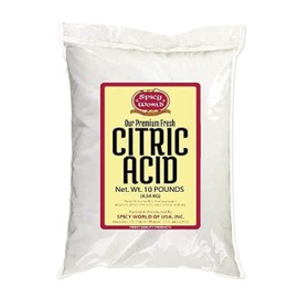 Pure Citric Acid, 10 Pound - Food Grade & Non-GMO- Natural Food Preservative, Beauty Ingredient- by Spicy World