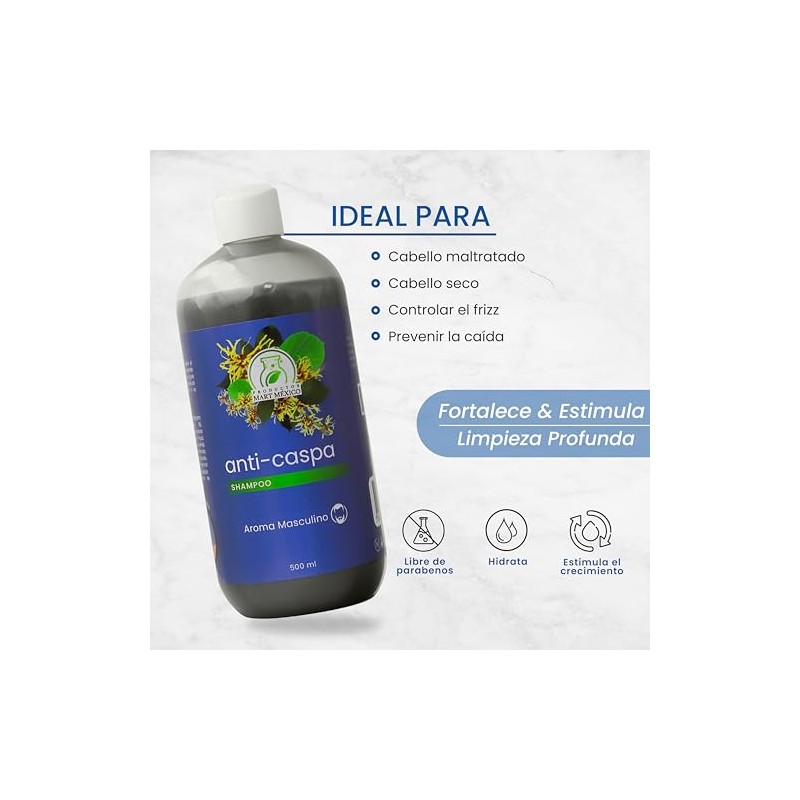 Shampoo Anti-Caspa Para Hombre 500 Ml Productos Mart Mexico