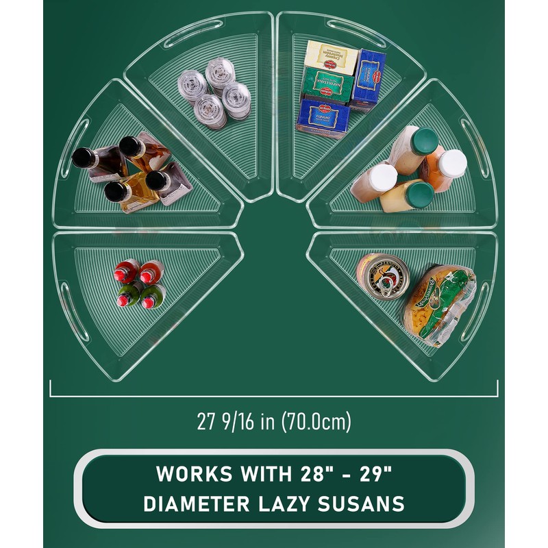 JEISSLIA Lazy Susan Cabinet Organizer Bins for 26"/ 28"/ 32"