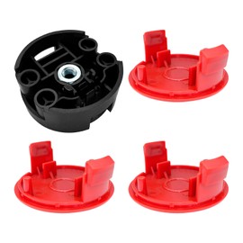 cimsfcor Trimmer Cutting Head F016F04839 & 3 Pieces Replacement Trimmer Caps F016F04841 Compatible with Bosch AFS 23-37 Grass Trimmer (Pack of 4)